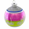 Christopher Radko 4.25 In Snowman Ski Flocked Ball Shiny Brite Vintage Inspired Tree Ornaments - 3 of 4