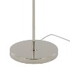 LumiSource Metro 61" Metal Floor Lamp in Polished Nickel with Seeded Glass Shade from Grandview Gallery: UL Listed, 1-Way Switch, E26 Base - 4 of 4