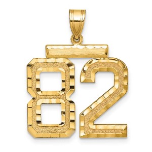 Black Bow Jewelry 14k Yellow Gold, Varsity Collection, Large D/C Pendant Number 82 - 1 of 3