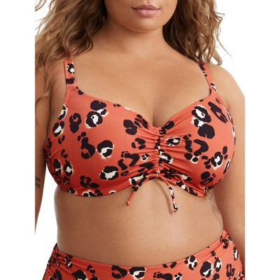 Elomi Women's Plus Size Kotiya Crop Underwire Bikini Top - Es800906 40e  Terracotta : Target