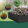 VisioGear Outdoor Rectangle Garden Bed, Planter Herbs-Large Planter Box Kit for Vegetables, Flowers, Black, 47.24"*11.76"*47.24" - 2 of 4