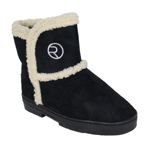 Girls black fur lined clearance boots