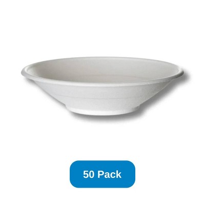 Responsible Products 24 oz Noodle Bowl Sugarcane & Bamboo White - Pack of 50