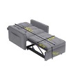 NicBex Modern Pull Out Sofa Bed Velvet Convertible Sofa Bed with Adjustable Back for Small Space - 2 of 4