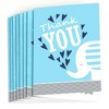 Big Dot of Happiness Blue Elephant - Boy Baby Shower or Birthday Party Thank You Cards (8 count) - 2 of 4