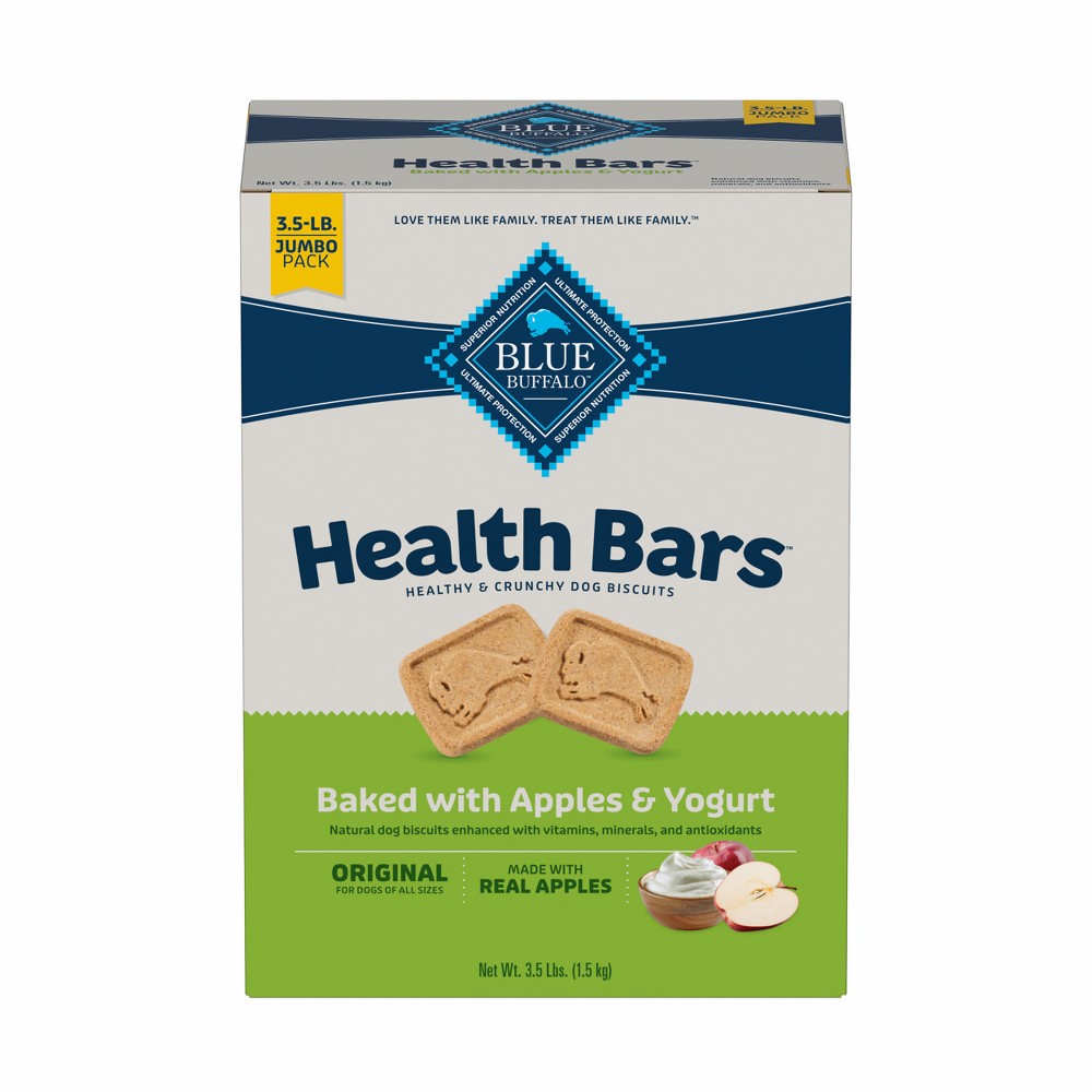 Photos - Dog Food Blue Buffalo Health Bars Natural Crunchy Dog Treats Biscuits with Apple & 