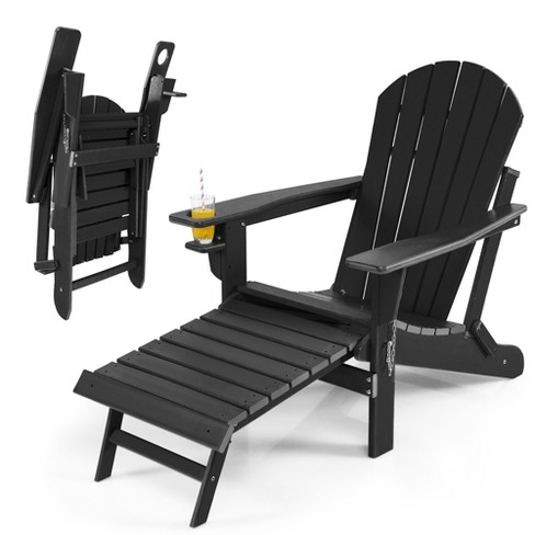 Patio chair with slide best sale out ottoman