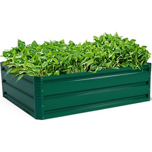 Costway 40x32 Inch Patio Raised Garden Bed Vegetable Flower Plant Dark Green New - 1 of 4