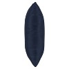 18"x18" Polyester Fill Pillow with Welt in Velvet Navy - Skyline Furniture: Luxury Indoor Square Accent, Zippered - 2 of 4