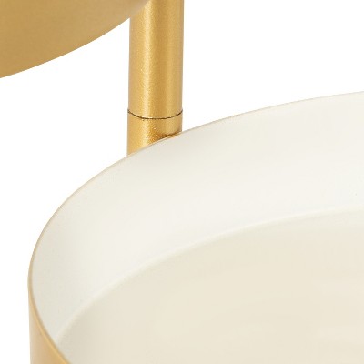 Finn White and Gold Metal 3-Tier Tabletop Planter Stand