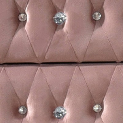 Reggie Pink Velvet Chest with Crystal Button Tufting