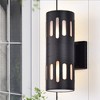 C Cattleya 2-Light Black Die-Cast Aluminum Cylinder Outdoor Wall Sconce - 2 of 4