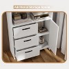 Large Capacity Bookcase with 3 Drawers and a Storage Cabinet, Sturdy and Durable, Suitable for Living Room, Home Office, Bedroom - 2 of 4