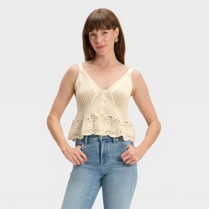 Women's Pointelle Sweater Tank Top - Universal Thread™ - 1 of 3