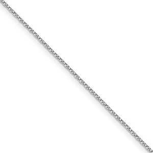 Black Bow Jewelry 1mm, 14k White Gold, Twisted Box Chain Necklace - 1 of 4