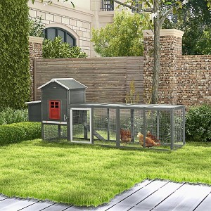 Resenkos Rabbit Hutch, Duck Cage Hutch,Chicken Coop, 118" Extra Large Chicken Coop with Asphalt Roof, Hen Run with Slide-Out Tray and Nesting Box, - 1 of 4