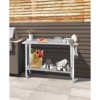 36x24x35 Inch Stainless Steel Table, NSF Heavy Duty Worktable with Adjustable Undershelf, Commercial Metal Table for Kitchen,36"x24"x35" w/ wheels - 2 of 4