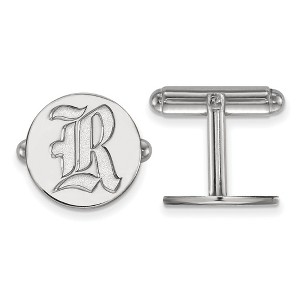 Black Bow Jewelry Sterling Silver Rice Owls NCAA Cuff Links - 1 of 3