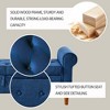 62" Bedroom Tufted Button Storage Bench, Modern Fabric Upholstered Ottoman, Window Bench, Rolled Arm Design for Bedroom, Living Room Blue - 2 of 4