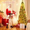 Tangkula 4.5/6.5/7.5ft Pencil Christmas Tree Pre-Lit Hinged Artificial Decoration w/ 250 Warm White Lights - 3 of 4