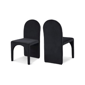 Meridian Furniture,Summer Velvet Dining Side Chair, Set of 2 - 1 of 4