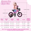 Costway 12"/14"/16"/18" Kid’s Bike with Training Wheels Adjustable Handlebar & Seat Handbrake Black/Pink/Silver - 3 of 4