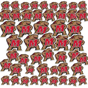 University of Maryland Primary Logo 50ct Vinyl Large Deluxe Stickers Variety Pack - 1 of 4