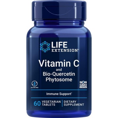 Vitamin C and Bio-Quercetin Phytosome by Life Extension  -  60 VegTab