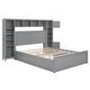 Queen Size Wooden Bed With All-in-One Cabinet and Twin XL Trundle - 3 of 4