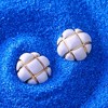 Women's The Tic-Tac-Toe Stud Earrings - Chalk White - 2 of 4