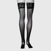 Hanes Premium Women's Back Seam Thigh High - Black : Target