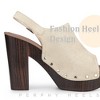 Perphy Women's Slingback Buckle Strap Platform Chunky High Heel Sandals - 4 of 4