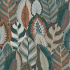 Sublime Arty Leaves Green, Blue, and Terra Wallpaper - 4 of 4