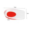 Unique Bargains Silicone Heel Support Cup Pads Orthotic Insole Plantar Care Heel Pads 4Pcs Ripple Pattern Red - 4 of 4