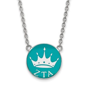 Black Bow Jewelry Sterling Silver Zeta Tau Alpha Greek Life Necklace 18 Inch - 1 of 4