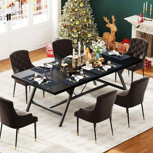 Besiost 71-In Dining Table for 4-6 People, Modern Farmhoue Large Kitchen Table - 1 of 4