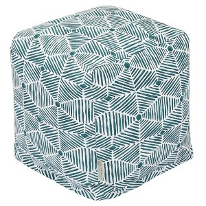 Majestic Home Goods,Cube Pouf Charlie Beige - 1 of 4