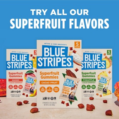BLUE STRIPES Superfruit Gummies Cacao Fruit - 3.5oz/5pk