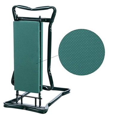 Green Portable Garden Bench and Kneeler with Tool Pockets
