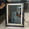 SEVOBAL Bathroom Vanity Mirrors Eco Friendly HD Glass Easy Maintenance Anti Fog Mirror Shatterproof Safety for Rooms, Black, 15.74"*0.6"*2.17" - 3 of 4
