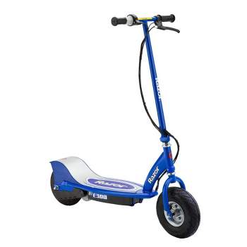 Razor E300 Ride-On 24V Motorized High-Torque Power Electric Scooter, Speeds up to 15 MPH with Brakes and 9" Pneumatic Tired for Adults & Teens, Blue
