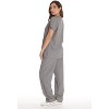Just Love Solid Stretch Scrub Set for Women Stretchy Mock Wrap Top and Cargo Pants - 2 of 3