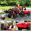 24V Kids Ride on Electric Off-Road Motorcycle,250W Motor 13.6MPH Fast Speed Dirt Bike Motocross,Leather Seat,Twist Grip Throttle,Metal Suspension - 3 of 4