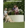 2PCS Galvanized Raised Garden Beds 4x2x2 FT, Beige, Self-Watering Metal Planters, Oval Decorative Raised Beds, Beige - 3 of 4
