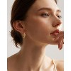 Molenia Star Opal Hoop Earrings for Women: 18K Gold 925 Sterling Silver Celestial Starburst Huggie Earrings Dainty Jewelry - 2 of 4