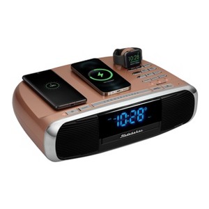 Studebaker SB5050 Workstation Hi-Fi Music System with FM Radio, CD and Qi Wireless Charging Station - 1 of 4