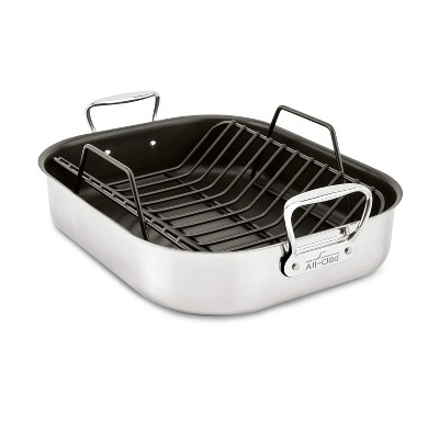 All-Clad Specialty Stainless Steel Large Roaster with Nonstick Rack 13x16 Inch