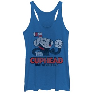 Women's Cuphead One Tough Cup Racerback Tank Top - 1 of 3