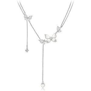 Fashion Necklace, Exquisite Butterfly Clavicle Chain, Temperament Fringe Butterfly Necklace, Butterfly Pendant - 1 of 4