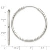 Black Bow Jewelry 2mm, Sterling Silver, Endless Hoop Earrings - 35mm (1 3/8 Inch) - 4 of 4